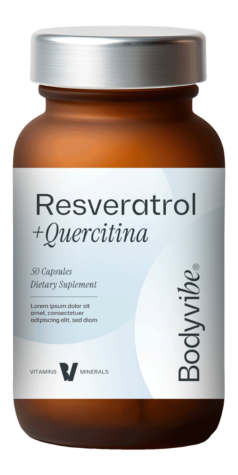 Bote de vidrio ámbar de Ashwagandha Complex de Bodyvibe